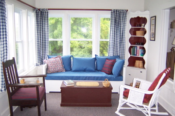 Inside front porch