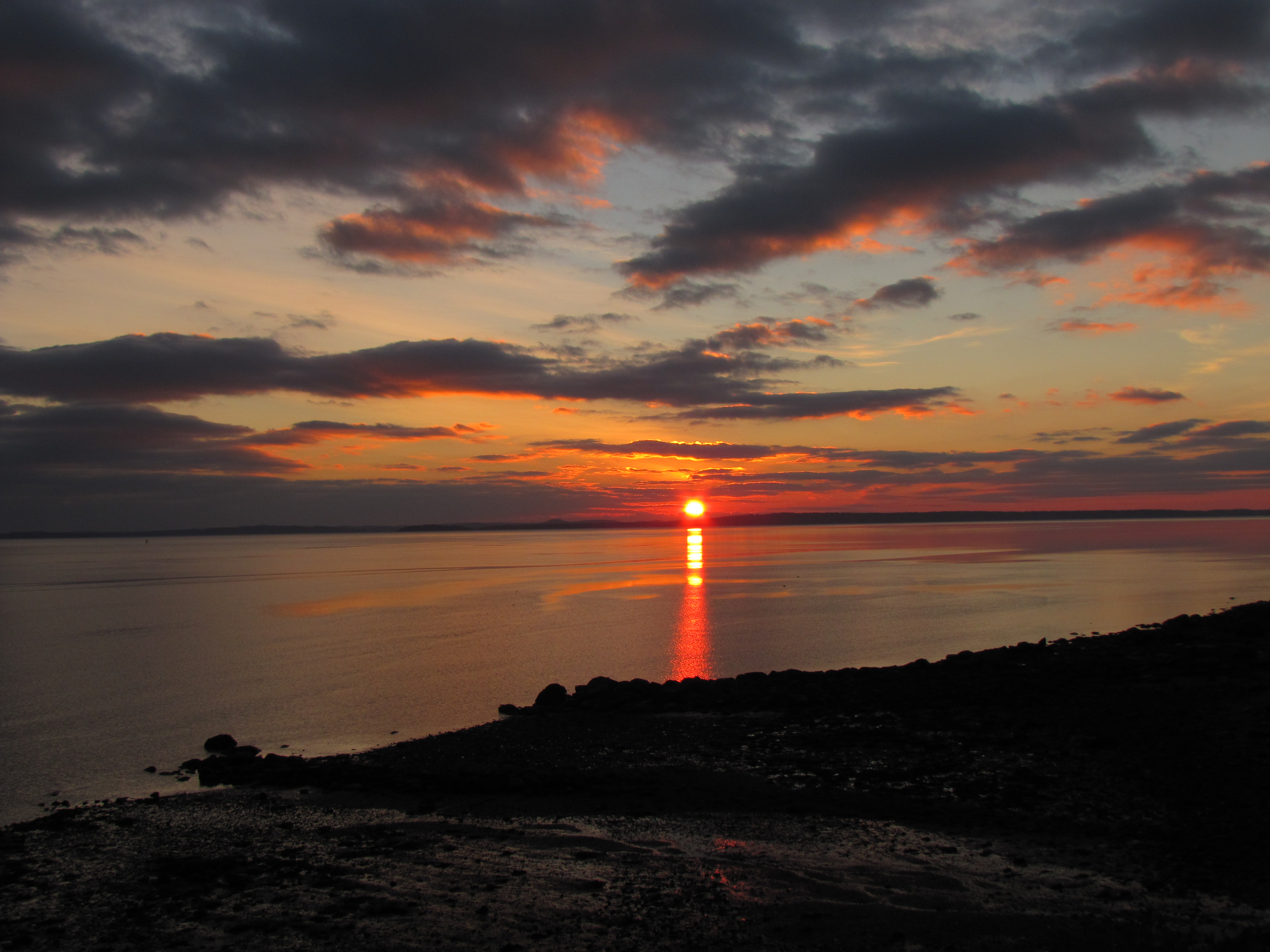 Photo of sunrise from the front deck