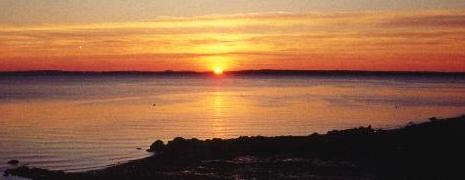 Photo of sunrise from the front deck